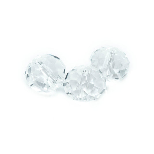 Chinese Crystal Glass Rondelle 8mm x 6mm Crystal Clear - Affordable Jewellery Supplies