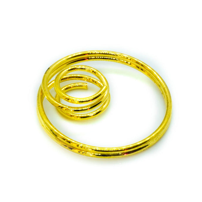 Gold Plated Double Hoop 20mm Gold - Affordable Jewellery Supplies