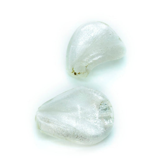 Lampworked Glass Twist Beads 18mm x 15mm Clear - Affordable Jewellery Supplies