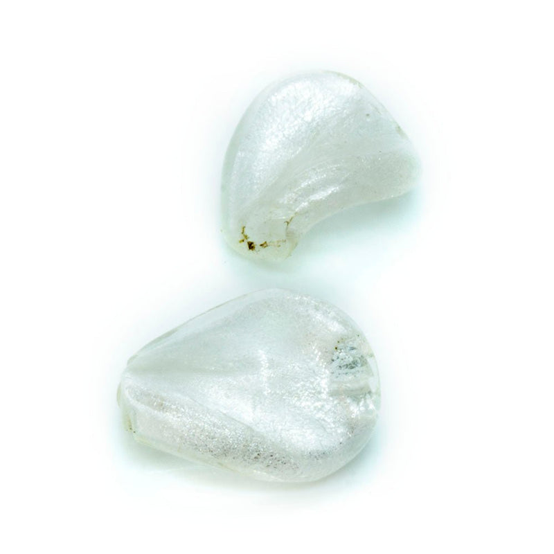 Load image into Gallery viewer, Lampworked Glass Twist Beads 18mm x 15mm Clear - Affordable Jewellery Supplies
