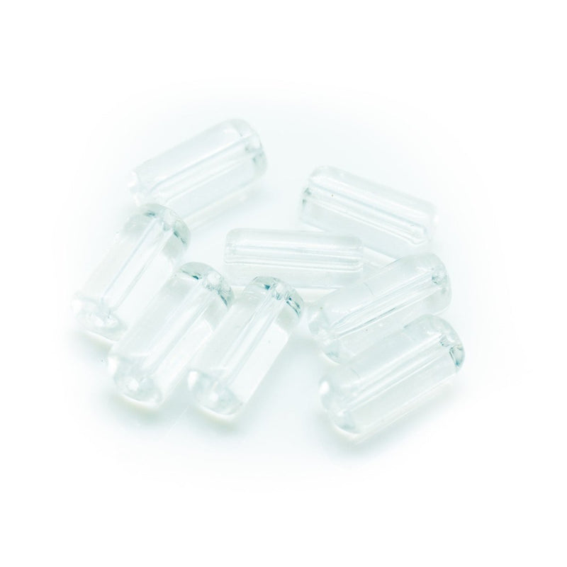 Load image into Gallery viewer, Glass Cylinder 9mm x 4mm Clear - Affordable Jewellery Supplies
