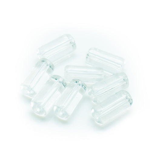 Glass Cylinder 9mm x 4mm Clear - Affordable Jewellery Supplies
