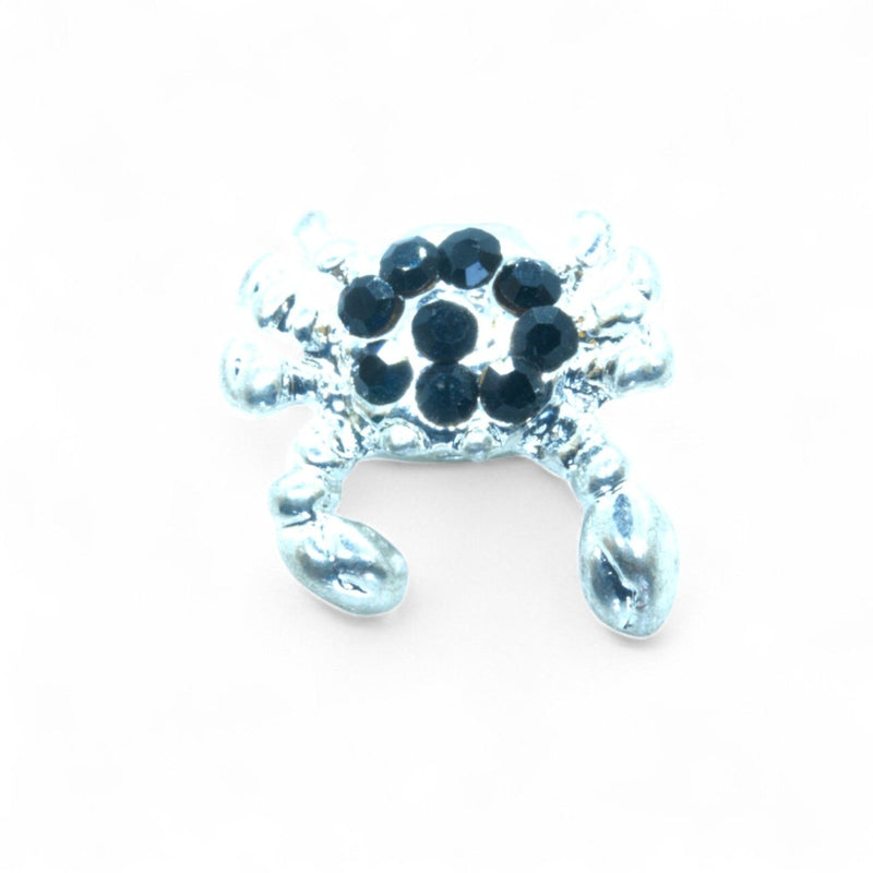 Load image into Gallery viewer, Green European Crab Bead 16mm x 16mm Black - Affordable Jewellery Supplies
