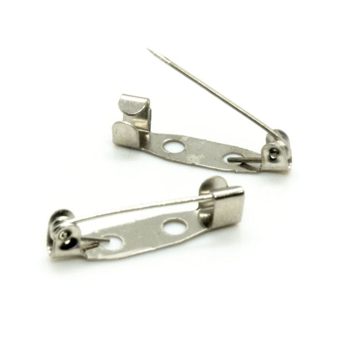 Brooch Pin - 2 Holes 20mm x 5mm Platinum - Affordable Jewellery Supplies