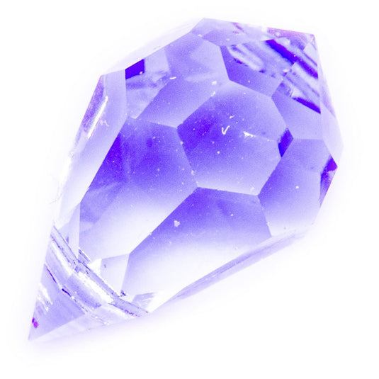 Czech Glass Faceted Drop 10mm x 6mm Violet - Affordable Jewellery Supplies