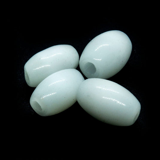 Cats Eye (Fibre Optic Glass) Oval 8mm x 6mm White - Affordable Jewellery Supplies