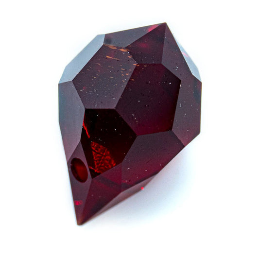 Czech Glass Faceted Drop 10mm x 6mm Garnet - Affordable Jewellery Supplies