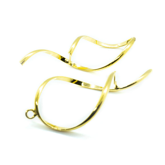 Pinch Bail Twist 60mm x 20mm Gold - Affordable Jewellery Supplies