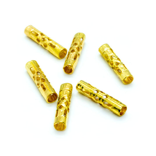 Hollow Tube 13mm x 3mm Gold Plated - Affordable Jewellery Supplies