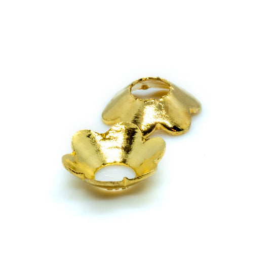 Bead Caps Tonal Metal - Flower 6mm Gold - Affordable Jewellery Supplies