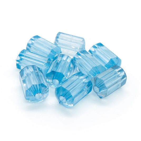 Acrylic Faceted Tube 12mm x 8mm Sapphire - Affordable Jewellery Supplies