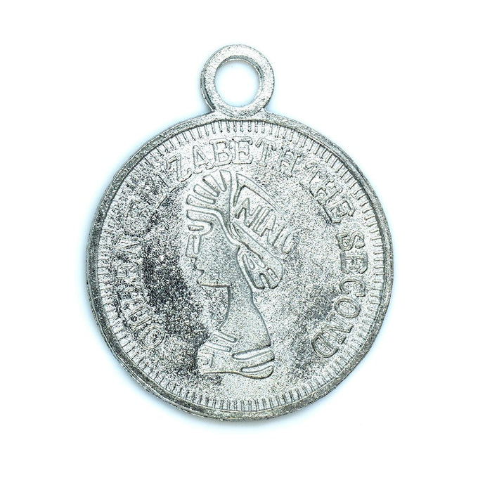 Coin Pendant 20mm Silver - Affordable Jewellery Supplies