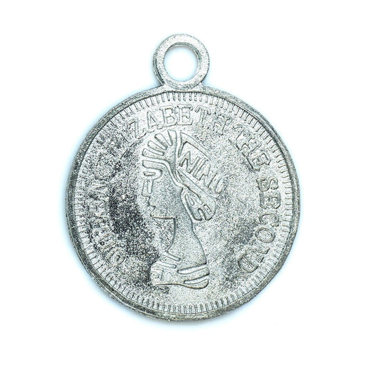 Coin Pendant 20mm Silver - Affordable Jewellery Supplies