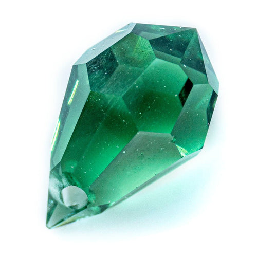 Czech Glass Faceted Drop 10mm x 6mm Tourmaline - Affordable Jewellery Supplies