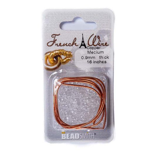 French Wire Medium 0.9mm x 40cm Copper - Affordable Jewellery Supplies