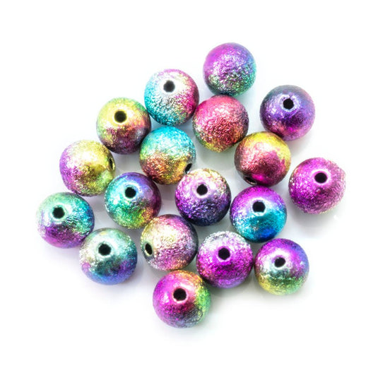 Acrylic Stardust Bead 8mm Rainbow - Affordable Jewellery Supplies