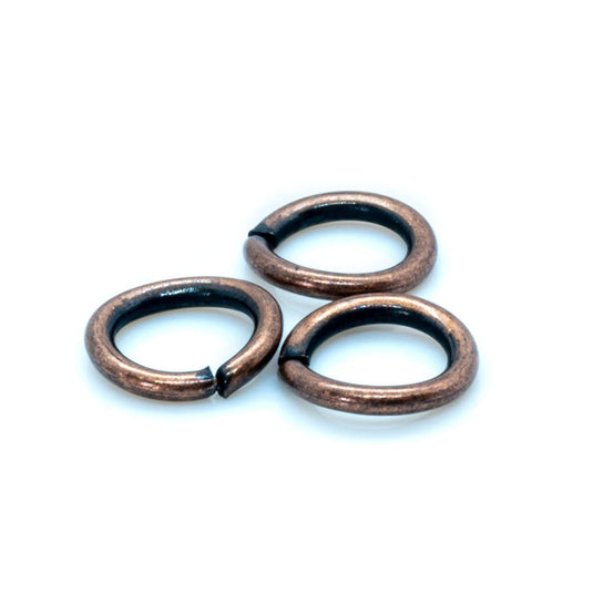 Jump Rings Round 6mm x 0.6mm Antique Copper - Affordable Jewellery Supplies