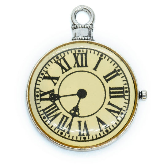 Pocket Watch Pendant 39mm x 31mm Antique Brass - Affordable Jewellery Supplies