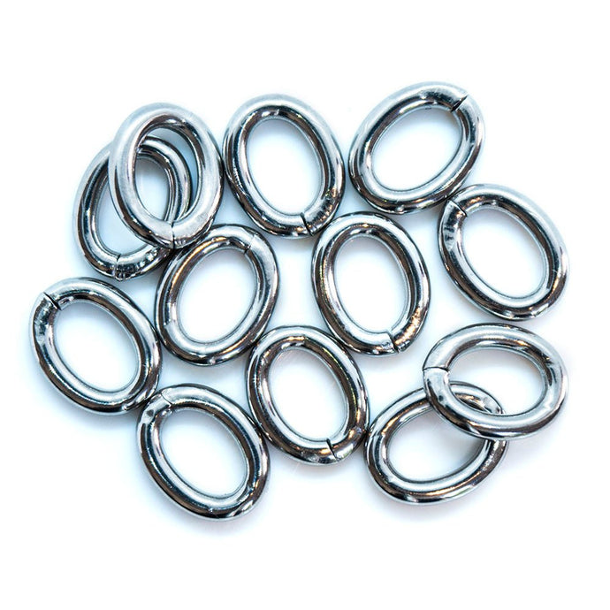 304 Stainless Steel Oval Jump Rings 9mm x 7mm x 1.5mm Stainless Steel - Affordable Jewellery Supplies