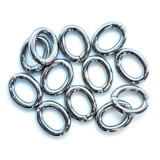 304 Stainless Steel Oval Jump Rings 9mm x 7mm x 1.5mm Stainless Steel - Affordable Jewellery Supplies