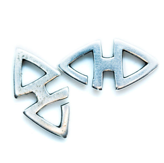 Triangle Mini Clasp 9.5mm x 19.4mm Antique Silver - Affordable Jewellery Supplies