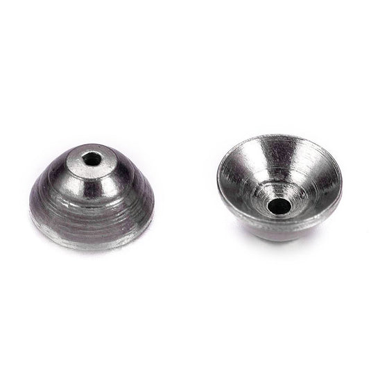 304 Stainless Steel Bead Caps 5mm x 3mm Stainless Steel - Affordable Jewellery Supplies