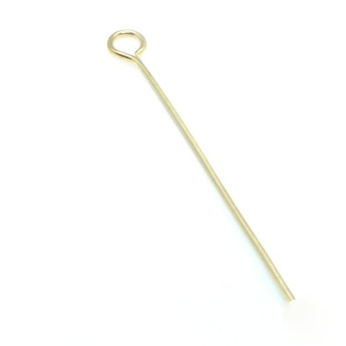 Eyepin 24 gauge 4cm Gold - Affordable Jewellery Supplies
