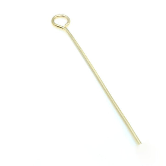 Eyepin 24 gauge 4cm Gold - Affordable Jewellery Supplies