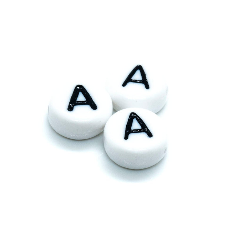 Load image into Gallery viewer, Acrylic Alphabet and Number Beads 7mm Letter A - Affordable Jewellery Supplies
