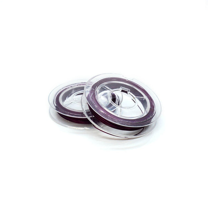 Load image into Gallery viewer, Coloured Tiger Tail 0.45mm x 10m Purple - Affordable Jewellery Supplies
