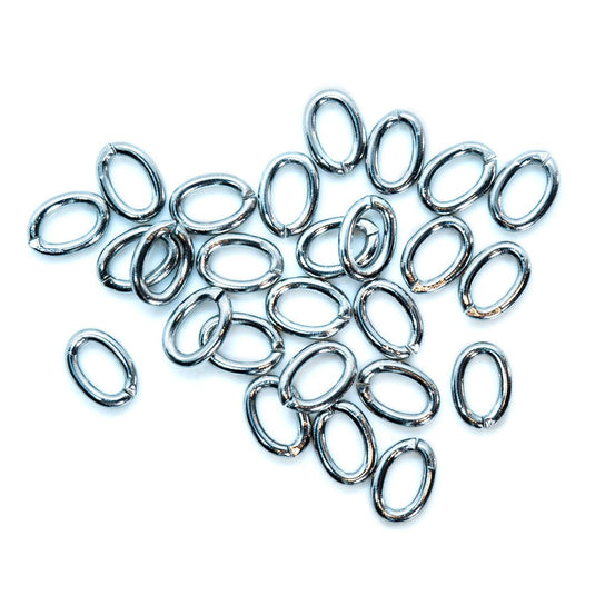 304 Stainless Steel Oval Jump Rings Top Split 6mm x 4mm x 1mm Stainless Steel - Affordable Jewellery Supplies