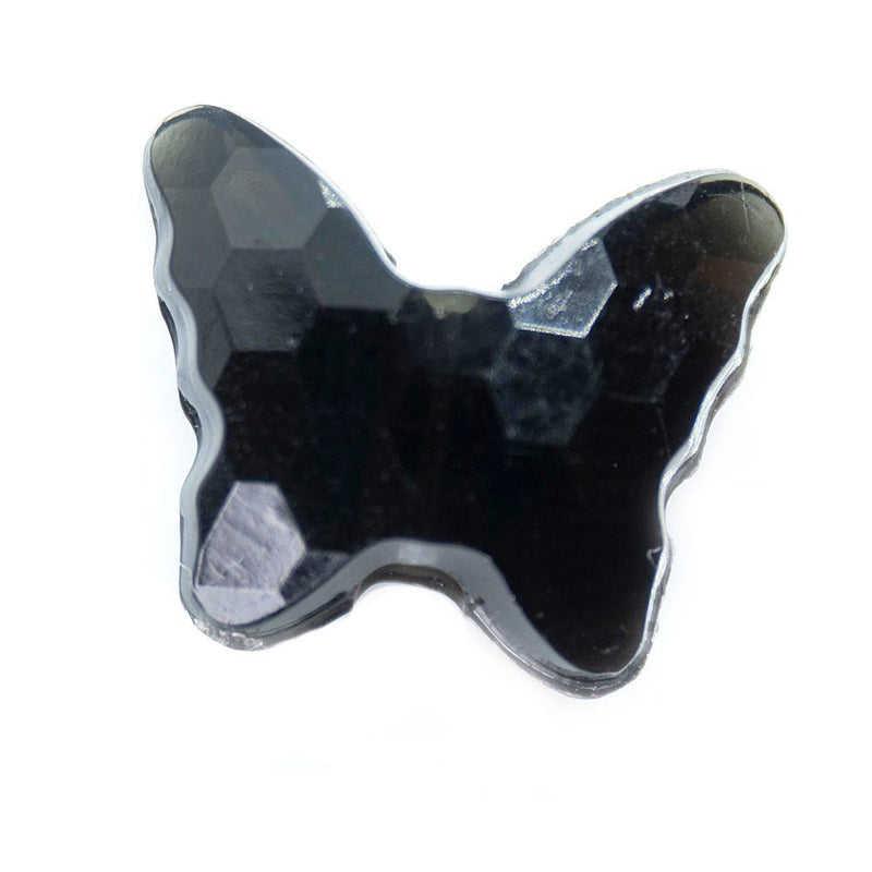 Load image into Gallery viewer, Acrylic Butterfly Bead 10mm x 8mm Black - Affordable Jewellery Supplies
