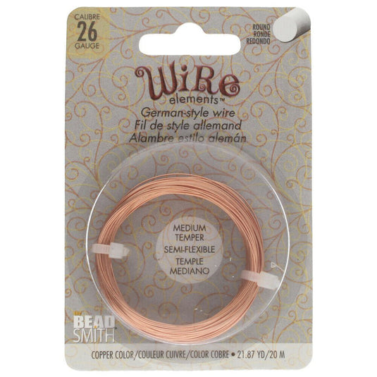 Beadsmith German Style Wire 26 Gauge 20m Copper - Affordable Jewellery Supplies