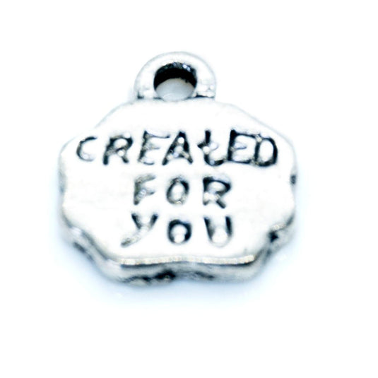 Created for You Charm 12mm x 11mm Tibetan Silver - Affordable Jewellery Supplies