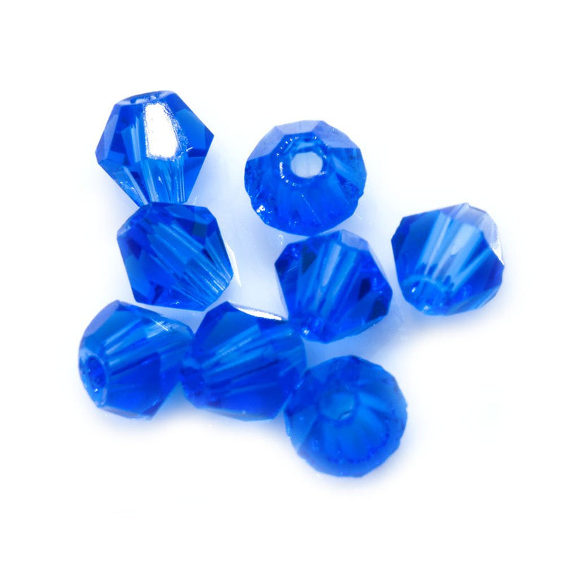 Load image into Gallery viewer, Crystal Glass Faceted Bicone 3mm Cobalt - Affordable Jewellery Supplies
