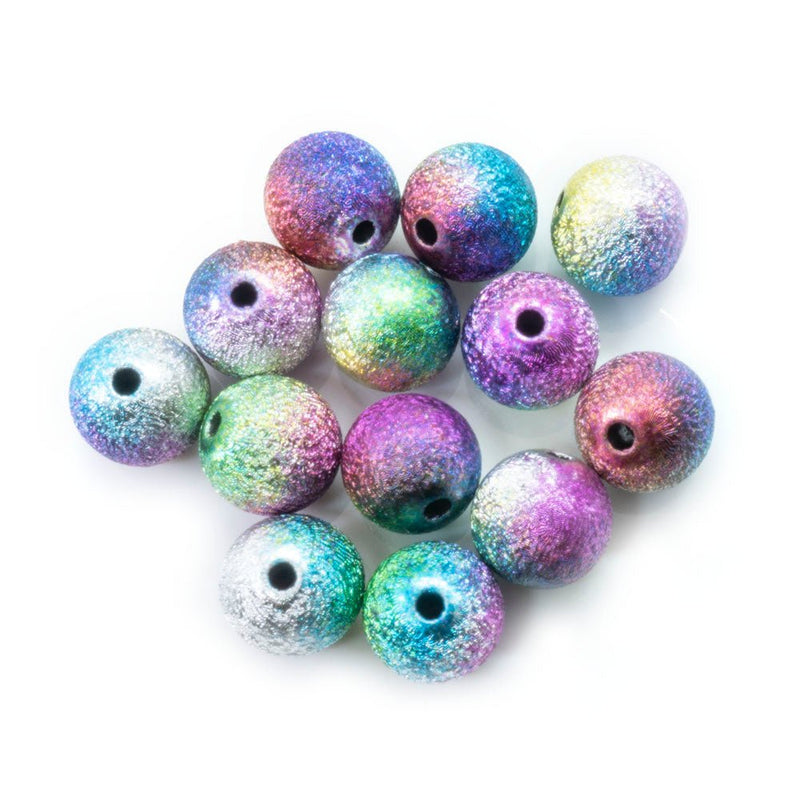 Load image into Gallery viewer, Acrylic Stardust Bead 10mm Rainbow - Affordable Jewellery Supplies

