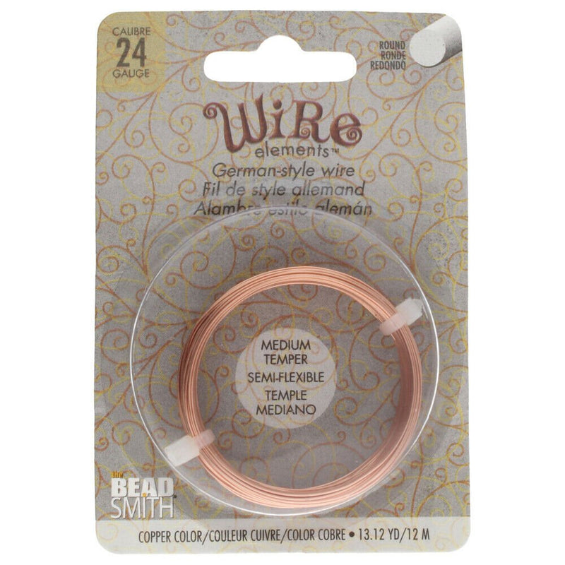 Load image into Gallery viewer, Beadsmith German Style Wire 24 Gauge 12m Copper - Affordable Jewellery Supplies
