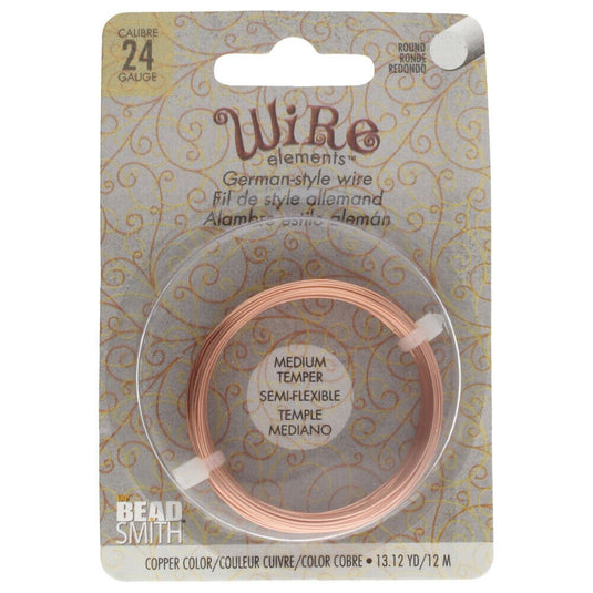 Beadsmith German Style Wire 24 Gauge 12m Copper - Affordable Jewellery Supplies