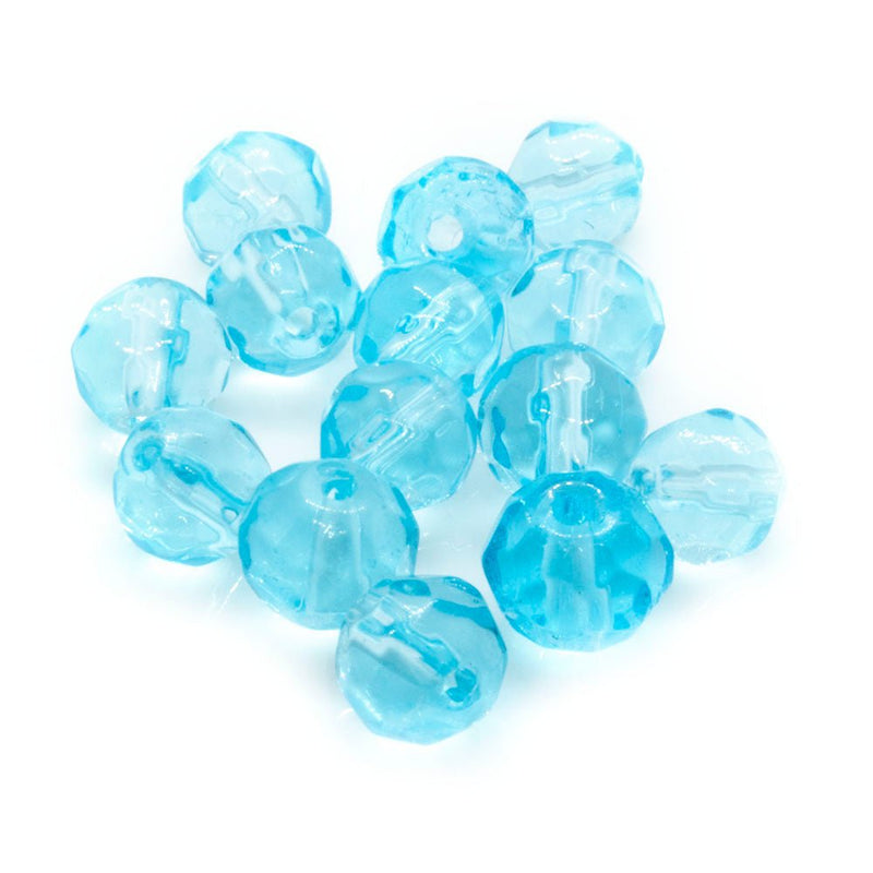Load image into Gallery viewer, Crystal Glass Faceted Round 4mm Aqua - Affordable Jewellery Supplies
