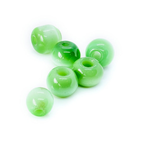 Cats Eye (Fibre Optic Glass) Round 4mm - 6mm Light Green - Affordable Jewellery Supplies
