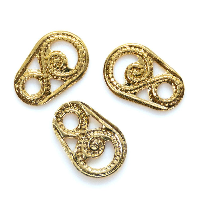 Load image into Gallery viewer, Filigree Finding 8mm x 5mm Gold - Affordable Jewellery Supplies
