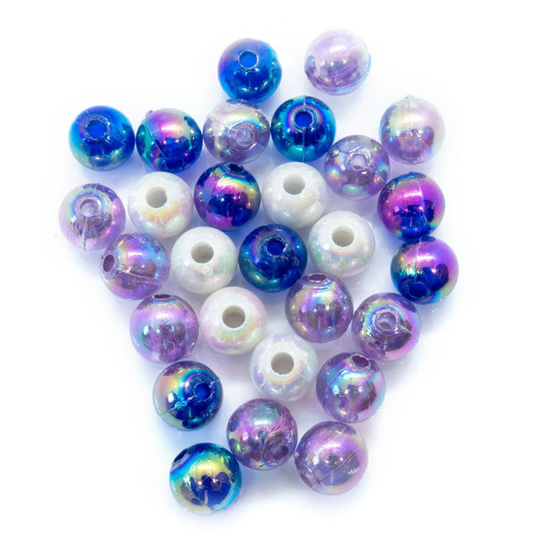 Load image into Gallery viewer, Vacuum Beads 8mm Cobalt ab - Affordable Jewellery Supplies
