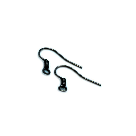 Earhooks Twist 15mm x 15mm Black - Affordable Jewellery Supplies