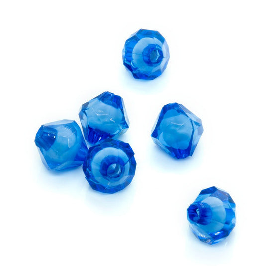 Bead in Bead Faceted Bicone 8mm Blue - Affordable Jewellery Supplies