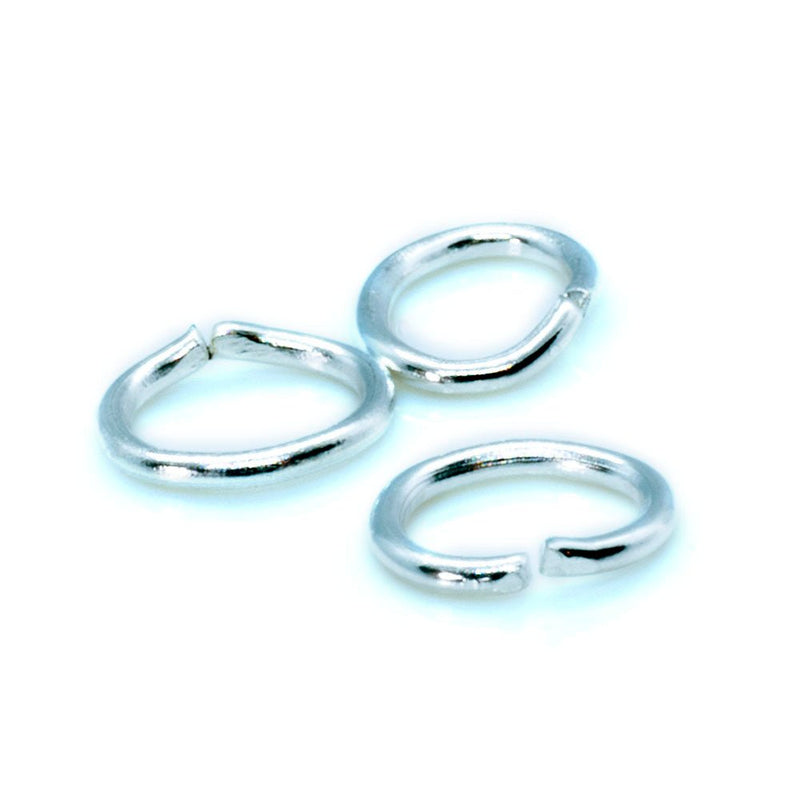 Load image into Gallery viewer, Jump Ring Oval 6mm x 4mm Silver plated - Affordable Jewellery Supplies
