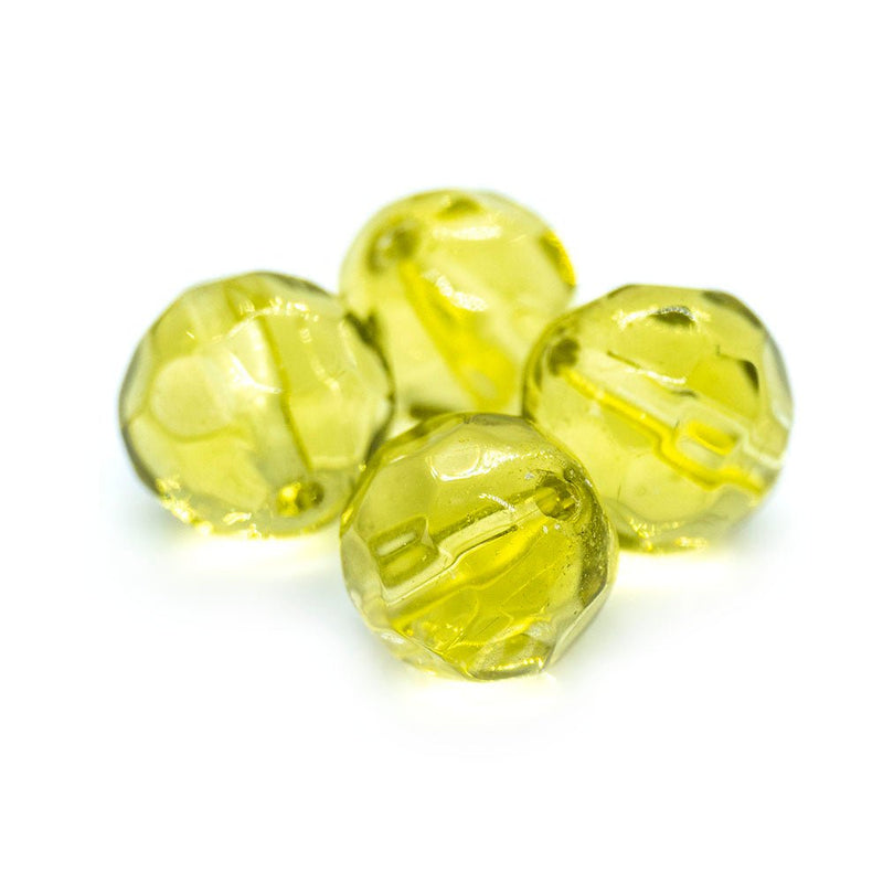 Load image into Gallery viewer, Chinese Crystal Faceted Glass Beads 10mm Olivine - Affordable Jewellery Supplies
