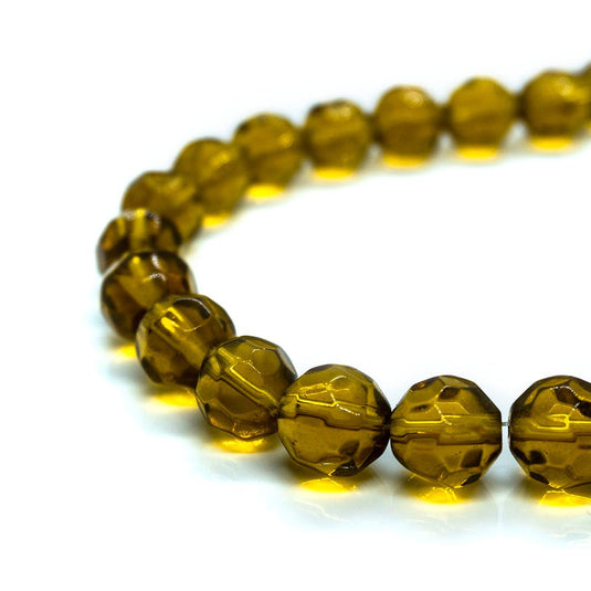 Chinese Crystal Faceted Glass Beads 12mm x 34cm length Smoked Topaz - Affordable Jewellery Supplies