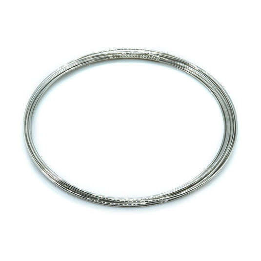 Memory Wire Bracelet 6cm Rhodium - Affordable Jewellery Supplies