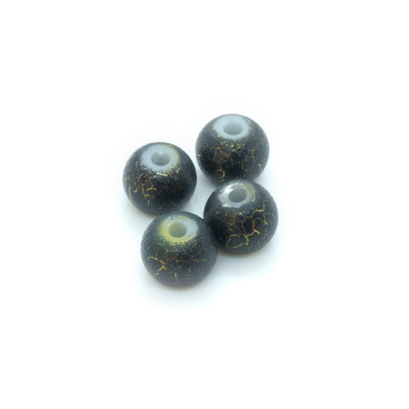 Load image into Gallery viewer, Gold Desert Sun Beads 6mm Black - Affordable Jewellery Supplies
