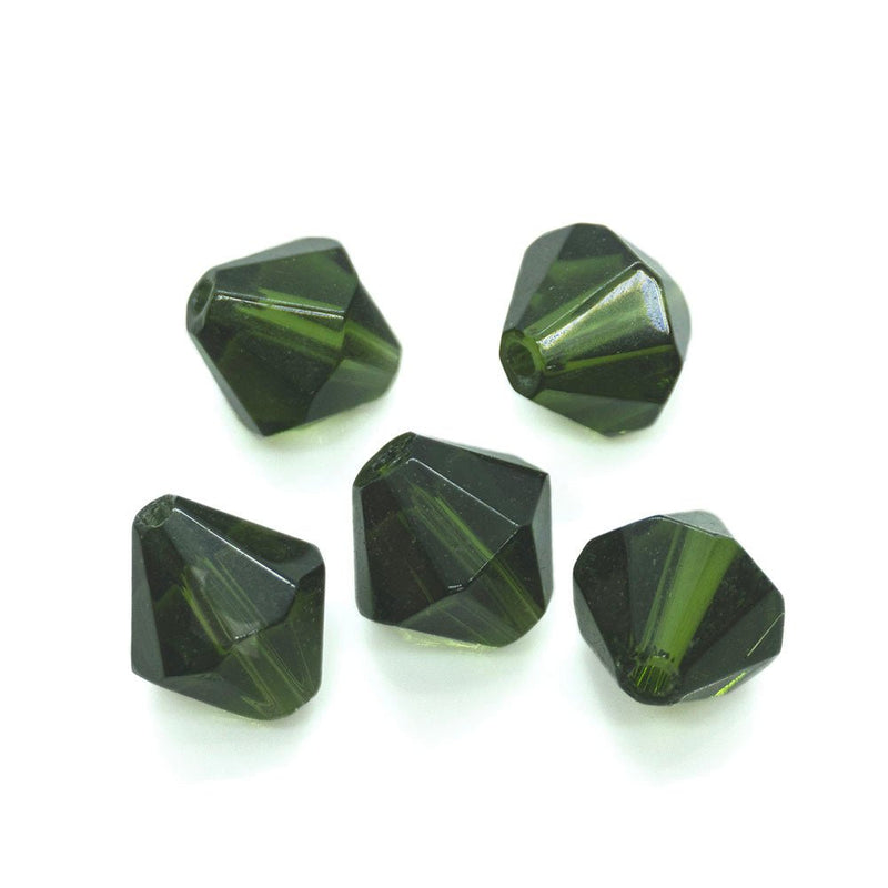 Load image into Gallery viewer, Crystal Glass Bicone 8mm Emerald - Affordable Jewellery Supplies

